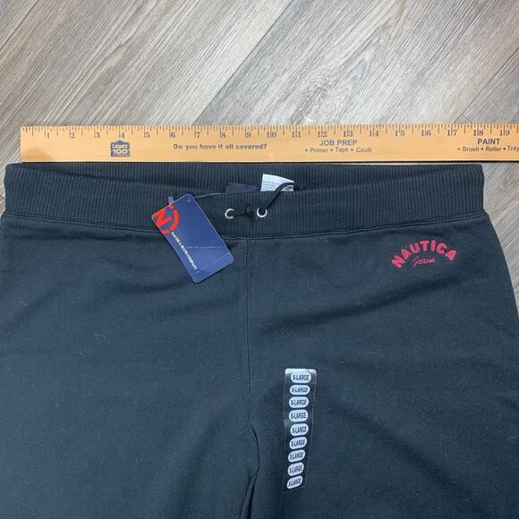 Vintage Nautica Mens Size XL Wide Leg Loungewear Sweatpants Black New - Picture 3 of 7